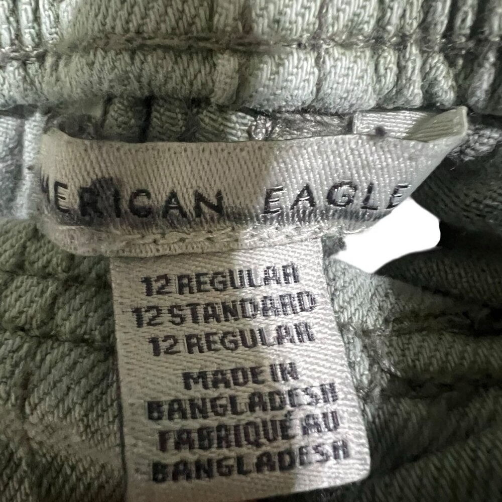 American Eagle Green Jogger Utility Cargo Pants 32” Waist Size 12 Regular - Picture 4 of 4